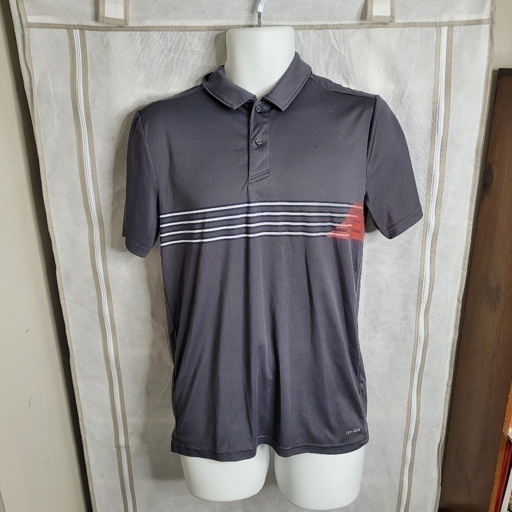 Tek Gear Polo DryTek Golf Shirt Men's Small Grey